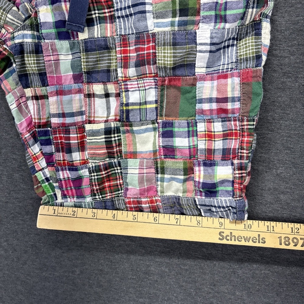 J. Crew Field Shorts Mens 31 Madras Plaid Patchwork Multicolor Preppy Coastal - Picture 7 of 14